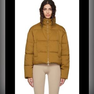 Girlfriend Collective Puffer Jacket XS  tan gold burnt orange pumpkin